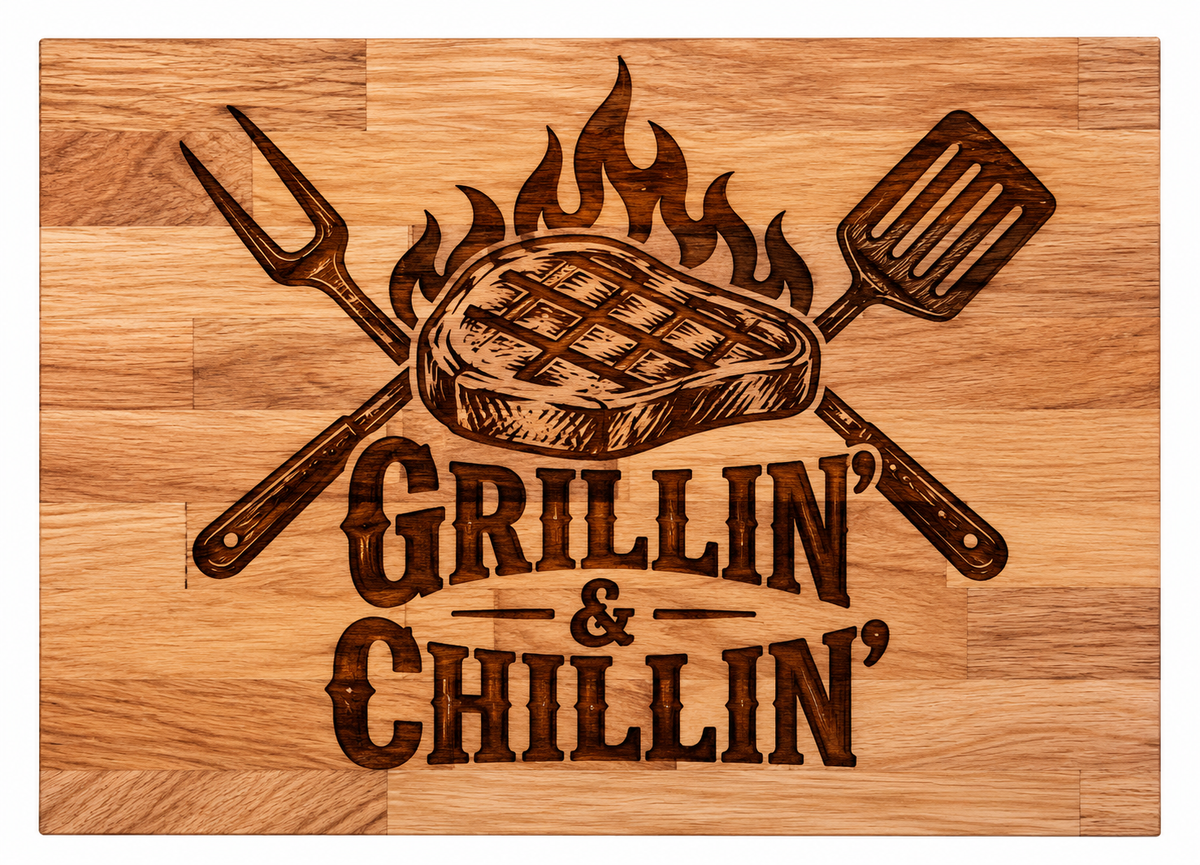 Grilln' & Chilln' chopping board