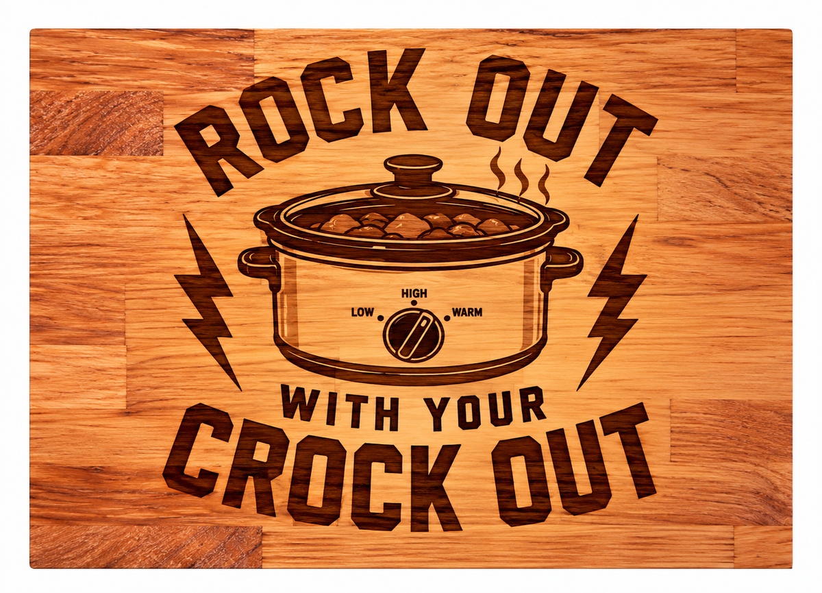 Rock out with your crock out chopping board