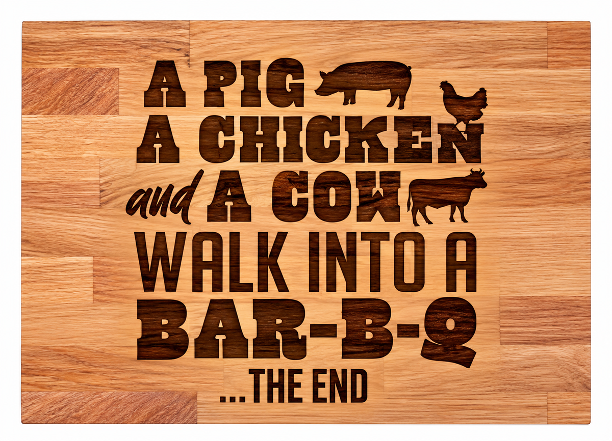 Animal BBQ chopping board