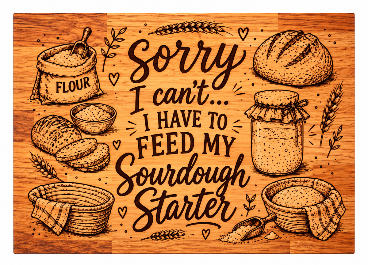 Sourdough starter chopping board